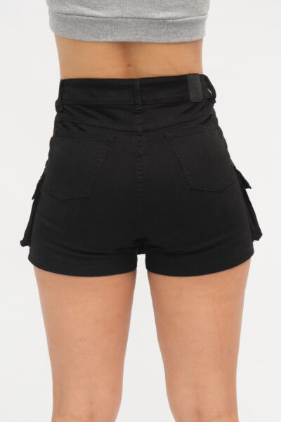 Falda Short Negro Cargo - Imagen 5