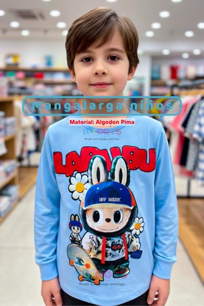 Polos manga Larga estampado