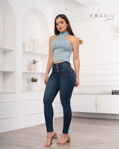 jeans pitillo color entero