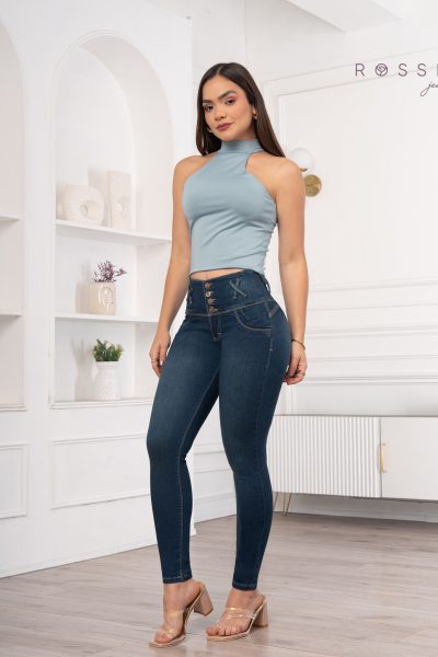 jeans pitillo color entero