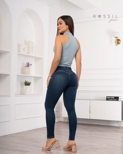 jeans pitillo color entero