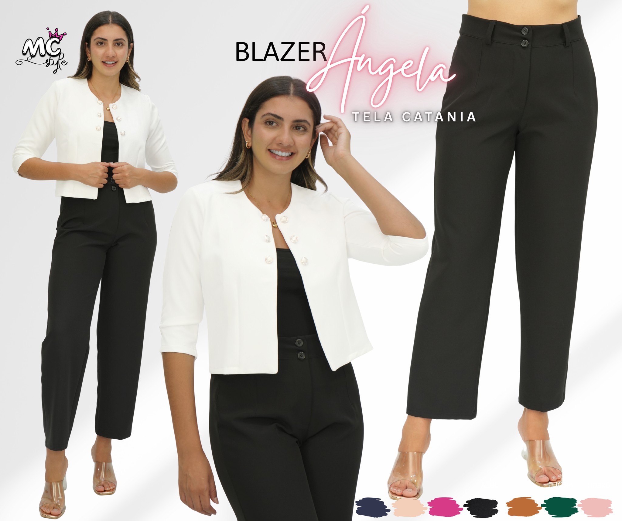 blazer blanco modelo angela